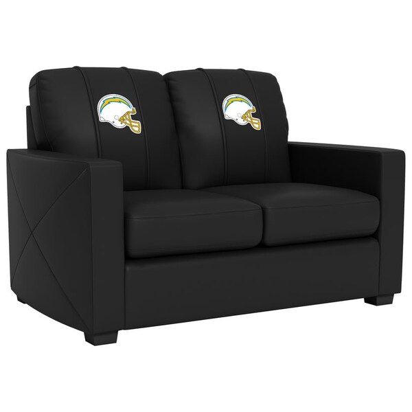 Dreamseat Silver Loveseat with Los Angeles Chargers Helmet Logo XZ7759003LSCDBK-PSNFL20077 - main